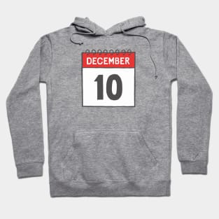 December 10th Daily Calendar Page Illustration Hoodie